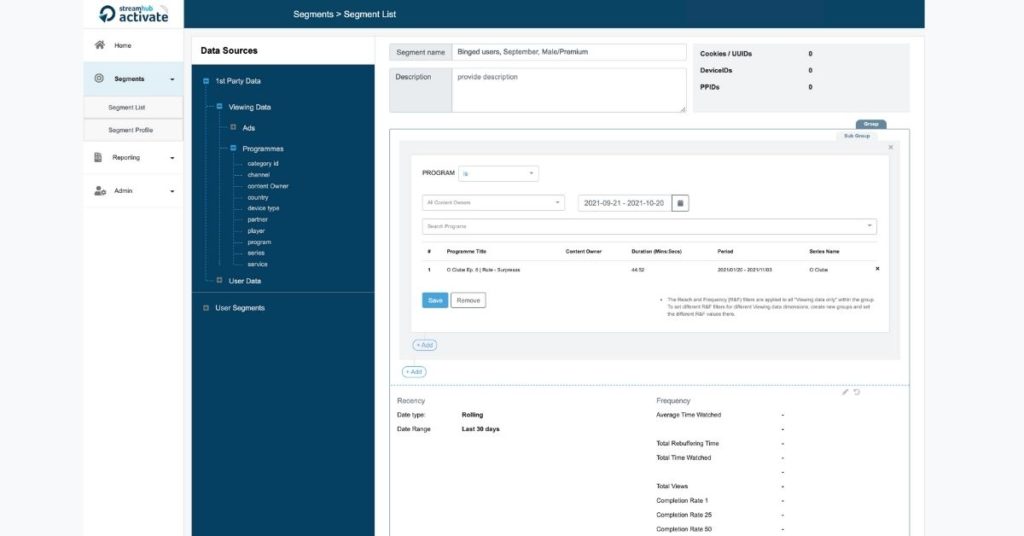 segment builder UI new activate segment builder